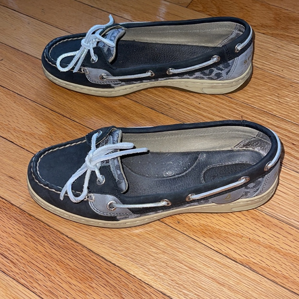 Sperry Top-Sider Leather Leopard Print Boat Shoe